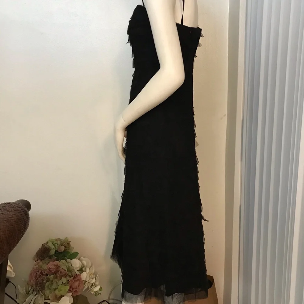 BCBG Maxazria black tulle layered Designer Dress - Picture 14 of 15